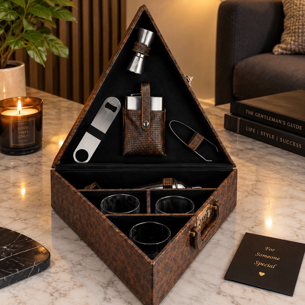 🥃 The Gentleman’s Luxe Bar Case